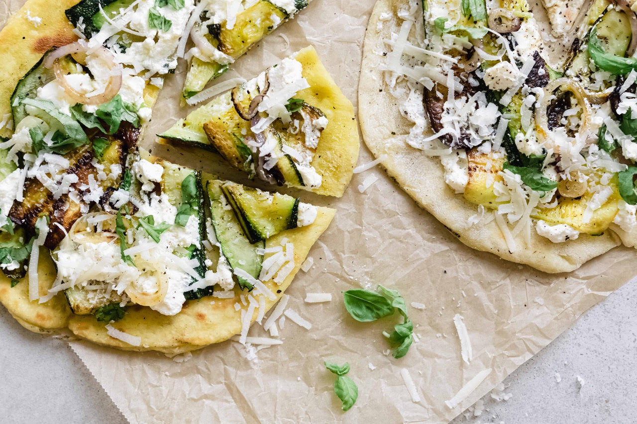 Zucchini Pizza vom Grill