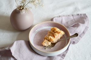 Vanillepudding-Rhabarber Tarte