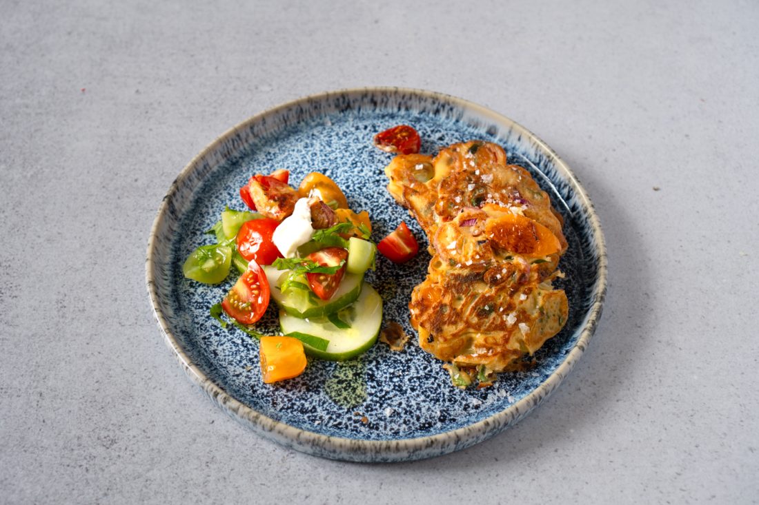 Tomaten Fritters mit Topfen