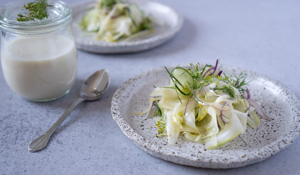 Fenchel-Gurken Salat mit Dillblüten-08
